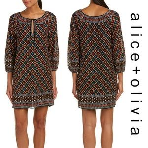 Alice + Olivia Gillian Embroidered Dress XS NWT